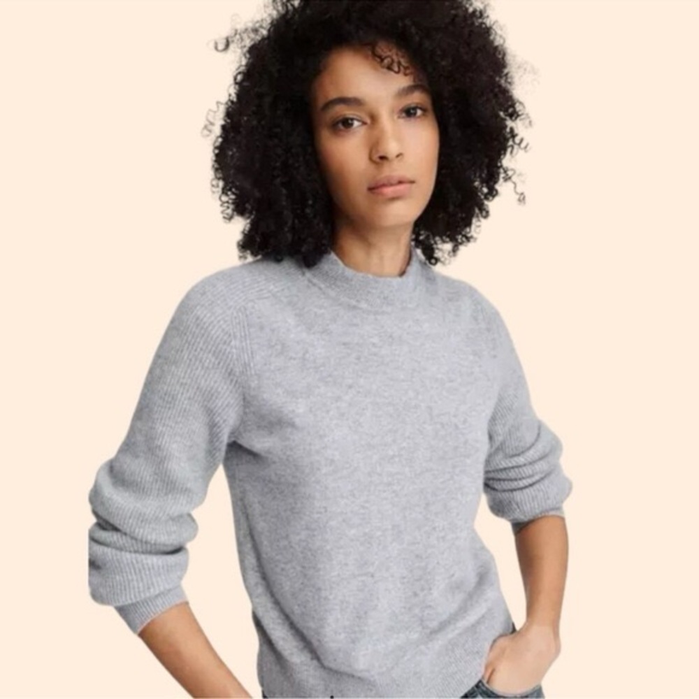 Rag & Bone Logan 100% Cashmere Women's Heathered Grey Sweater size medium